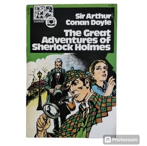 SHERLOCK HOLMES 70s Vintage Book Graphic